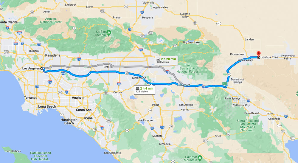 Die Route von Los Angeles nach Joshua Tree, die Josh Homme zu "Songs For The Deaf" inspirierte