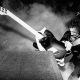 Deep-Purple-Gitarrist Ritchie Blackmore zerschlägt beim California Jam Festival 1974 seine Gitarre